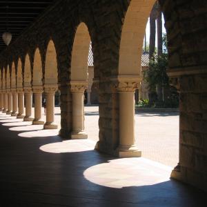 Arches of the Quad at Stanford University. Image via Wiki Commons 