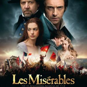 Movie poster for "Les Misérables" from Universal Studios, Christmas, 2012