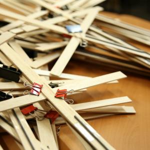 All last week, Sojourners staff and volunteers have been building crosses and pr