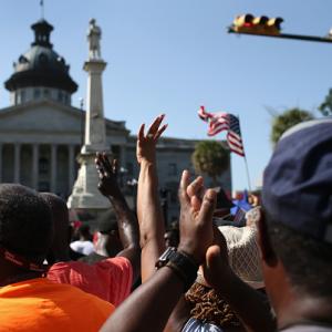 South Carolina lowers Confederate flag