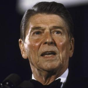 President Reagan at the 1985 Conservative Political Action Conf. Getty Images. 