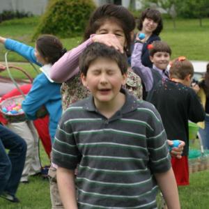 My family attacking each other with cascarones. Photo by Jesse G. Villarreal