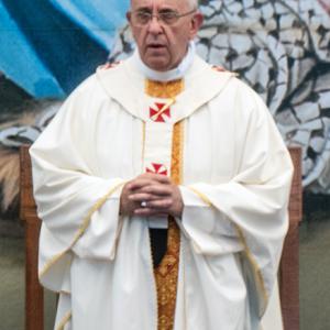Pope Francis celebrates Mass in Bethlehem on May 25, 2014. Image courtesy Michae