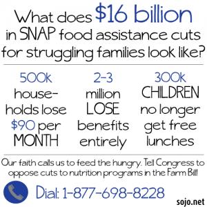 SNAP stats illustration. Sandi Villarreal / Sojourners