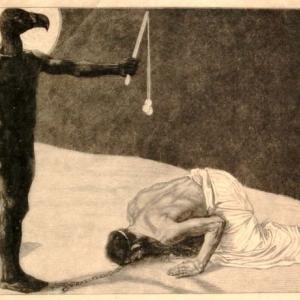 Der Mammon und sein Sklave. Holzstich.via Wiki Commons, http://bit.ly/zom5Df.