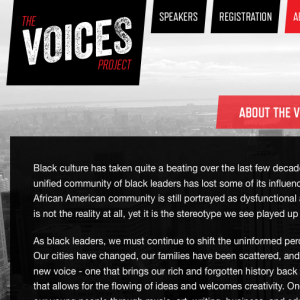 Screenshot from Voices Conference website
