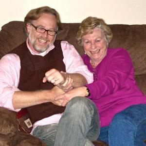 Tripp Hudgins and his mom, Debby, laughing. Photo courtesy of the author. 