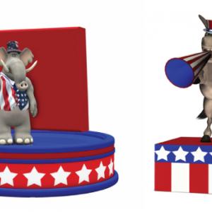 Republican and Democratic platform illustrations, Jeffrey Collingwood / Shutters