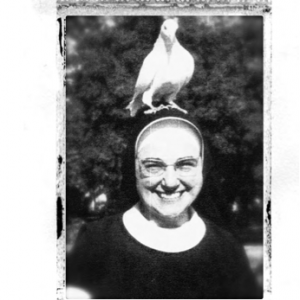 Sister Annunziata, in a favorite photo from her days in Rome. 