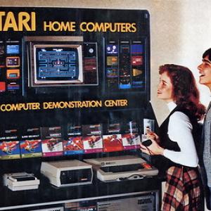 Atari gaming demo center, circa 1980. Image via wylio