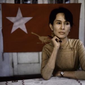 Nobel laureate and Burmese opposition leader, Ang San Suu Kyi. 