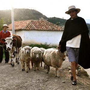 Campesinos in Monguí, Boyaca, Colombia. Image via Wylio.