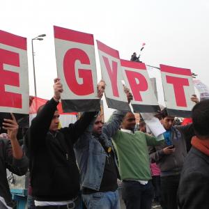 A peaceful demonstration floods Tahrir Square last Friday. Image courtesy of Kar