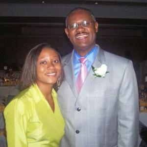 Erika with her father, Carl Stokes.