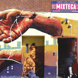 A mural by Michelle Angela Ortiz on the wall of the Mixteca Organization, founded in 2000 in Brooklyn, N.Y., by and for immigrant families.
