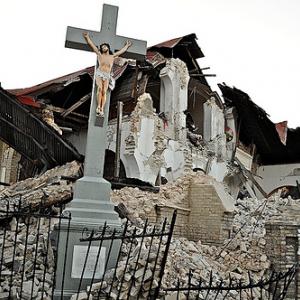 Port-au-Prince church post-earthquake. Photo by Colin Crowley via Wylio http://w