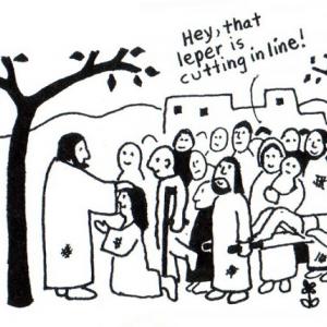 Jesus healing the lepers, © Daniel W. Erlander, http://danerlander.com