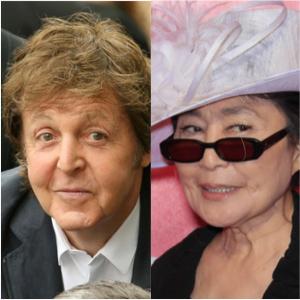 Sir Paul McCartney (L) and Yoko Ono (R). 