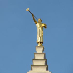The angel Moroni from atop the Los Angeles Mormon temple. Via http://bit.ly/tGZZ