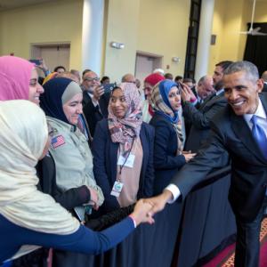 President Obama visits the Islamic Society of Baltimore mosque