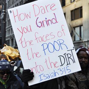Protest sign from an Occupy march in New York City on Oct. 30. Image via Wylio.