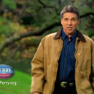 Still from Rick Perry's ad "Strong."