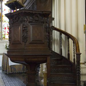 Pulpit of St. Mary le Tower in Ipswich, UK. Via Wylio  http://bit.ly/wTWgaL