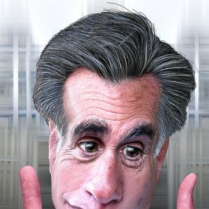 Mitt Romney. Illustration by DonkeyHotey via Wylio