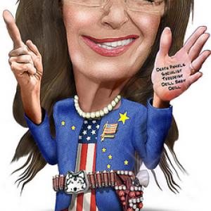 "Sarah Palin, Public Speaker." By DonkeyHotey via Wylio (http://bit.ly/vkaaOW)