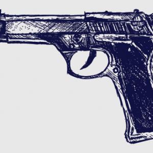 Gun sketch, Aleks Melnik / Shutterstock.com