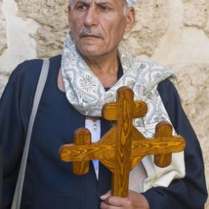 Photo: Egyptian Copt pilgrim visit the church of the Holy Sepulcher in Jerusalem