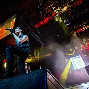 Perry Ferrel singing with Jane's Addiction in 2012. Mat Hayward / Shutterstock.c