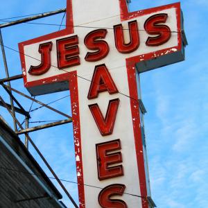 'Jesus Saves' sign in Toronto. Image courtesy Atomazul/shutterstock.com