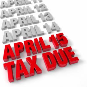 Taxes are due April 15. Courtesy Shutterstock