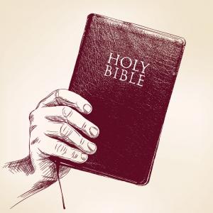 Hand-drawn sketch of the Bible, VladisChern / Shutterstock.com