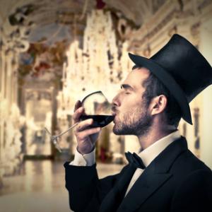 Rich man drinking wine, ollyy / Shutterstock.com