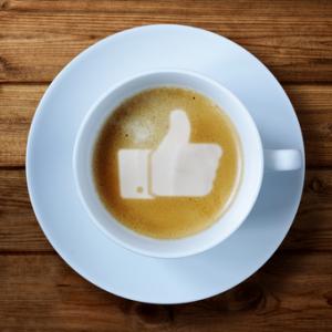 Facebook like in a coffee cup, Brian A Jackson / Shutterstock.com