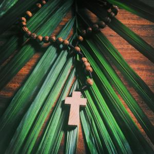 The cross and the palm frond. Image via Muskoka Stock Photos/shutterstock.com