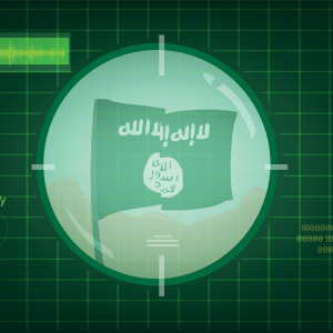 ISIS flag in target scope, Crystal Eye Studio / Shutterstock.com