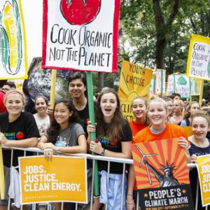 Marchers at the People's Climate March in NYC, September. Image courtesy a katz/