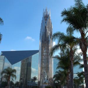 The Crystal Cathedral. Image via Bobby Deal / RealDealPhoto/Shutterstock.com 