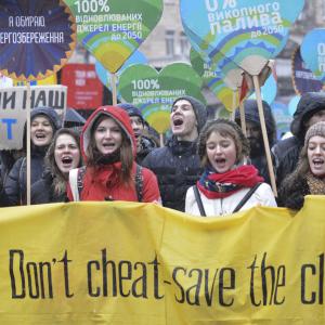 Ukrainian Global Climate March on the eve of the COP21 summit.