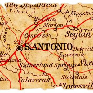 Map of San Antonio. Image courtesy Pontus Edenberg/shutterstock.com.