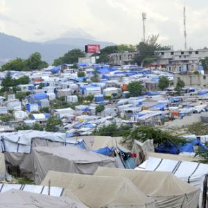 Tent city in Port-au-Prince arindambanerjee / Shutterstock.com