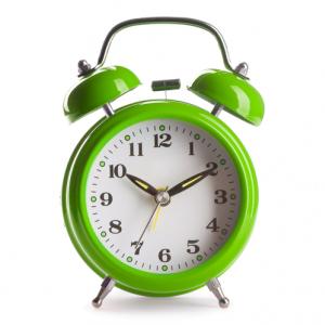Green alarm clock, Alex Staroseltsev / Shutterstock.com