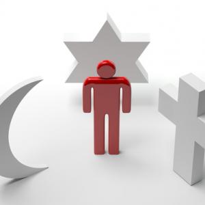 World religion symbols, nogoudfwete / Shutterstock.com