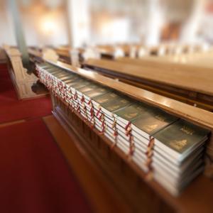 Hymnals at a church, Alexander A.Trofimov / Shutterstock.com