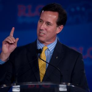 Rick Santorum addresses the Republican Leadership Conference in New Orleans, Jun