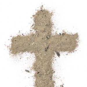A cross made of ash. Image courtesy Ansis Klucis/shutterstock.com