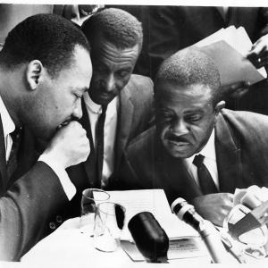 Rev. Martin Luther King, Jr.; Rev. Fred Shuttleworth; Rev. Ralph Abernathy. Phot